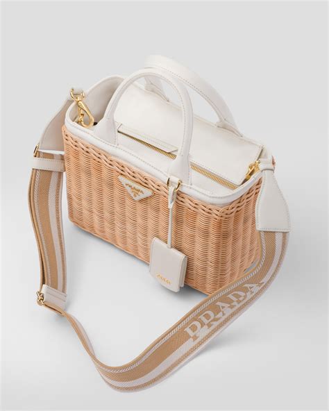 prada bags beach|prada wicker tote bag.